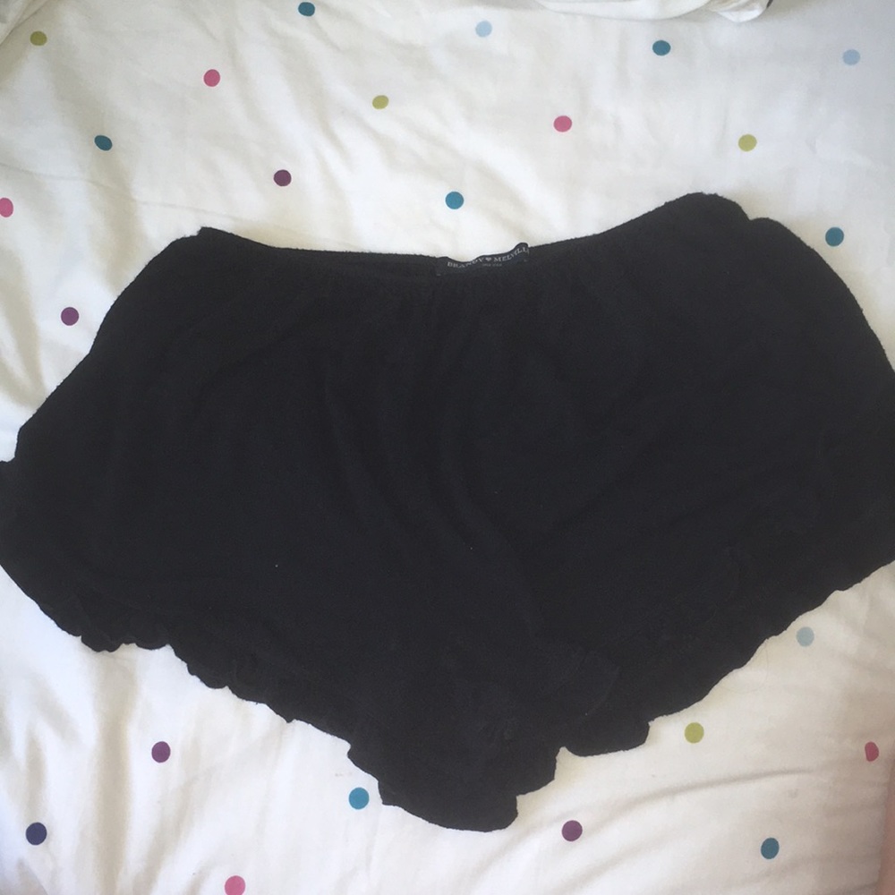 Brandy Melville black ruffle shorts